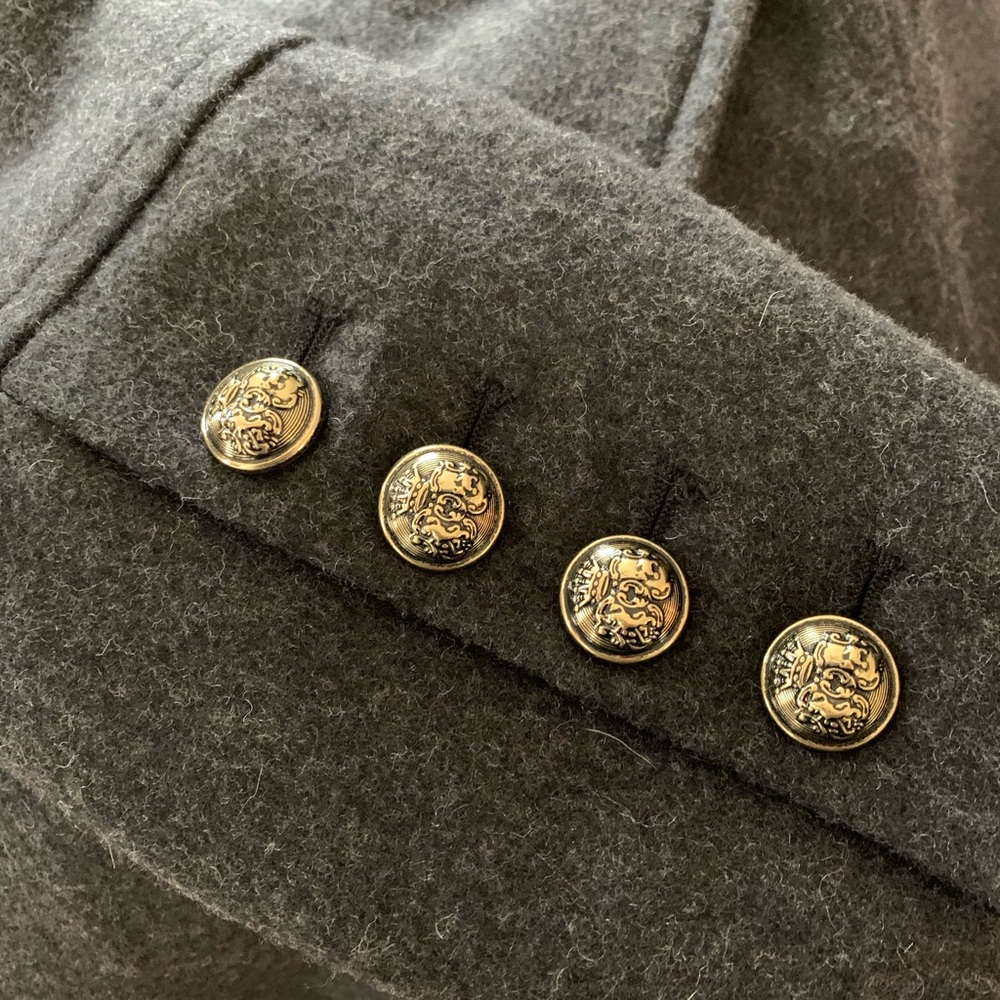 Moda grey wool blend knee length coat